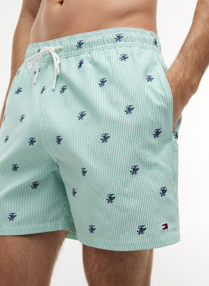 TOMMY HILFIGER Ithaca Embroidery Mid Length Swim Shorts - Image 3